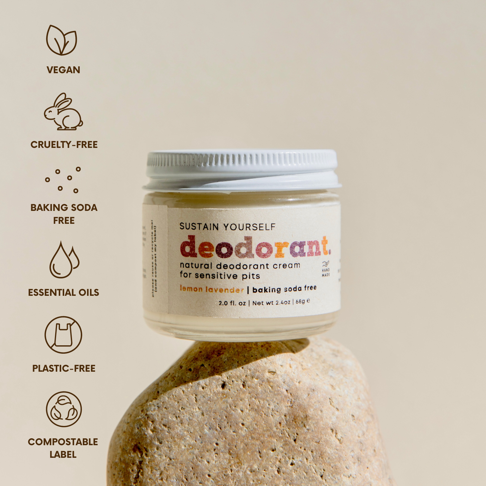 Lemon Lavender Deodorant Cream – Sustain Yourself