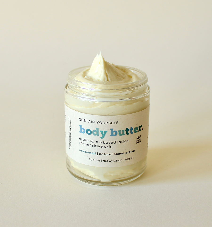 organic unscented body butter - Sustain Yourself
