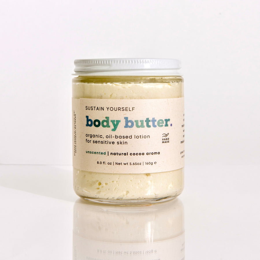 organic unscented body butter - Sustain Yourself