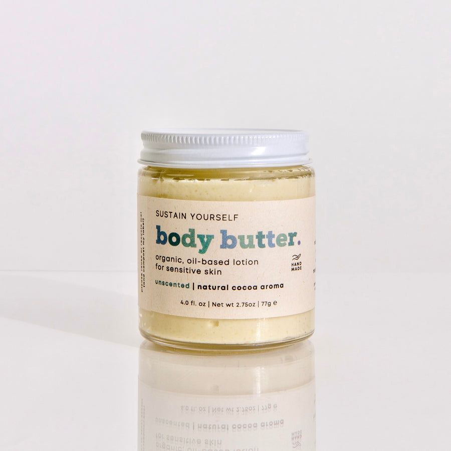 organic unscented body butter - Sustain Yourself